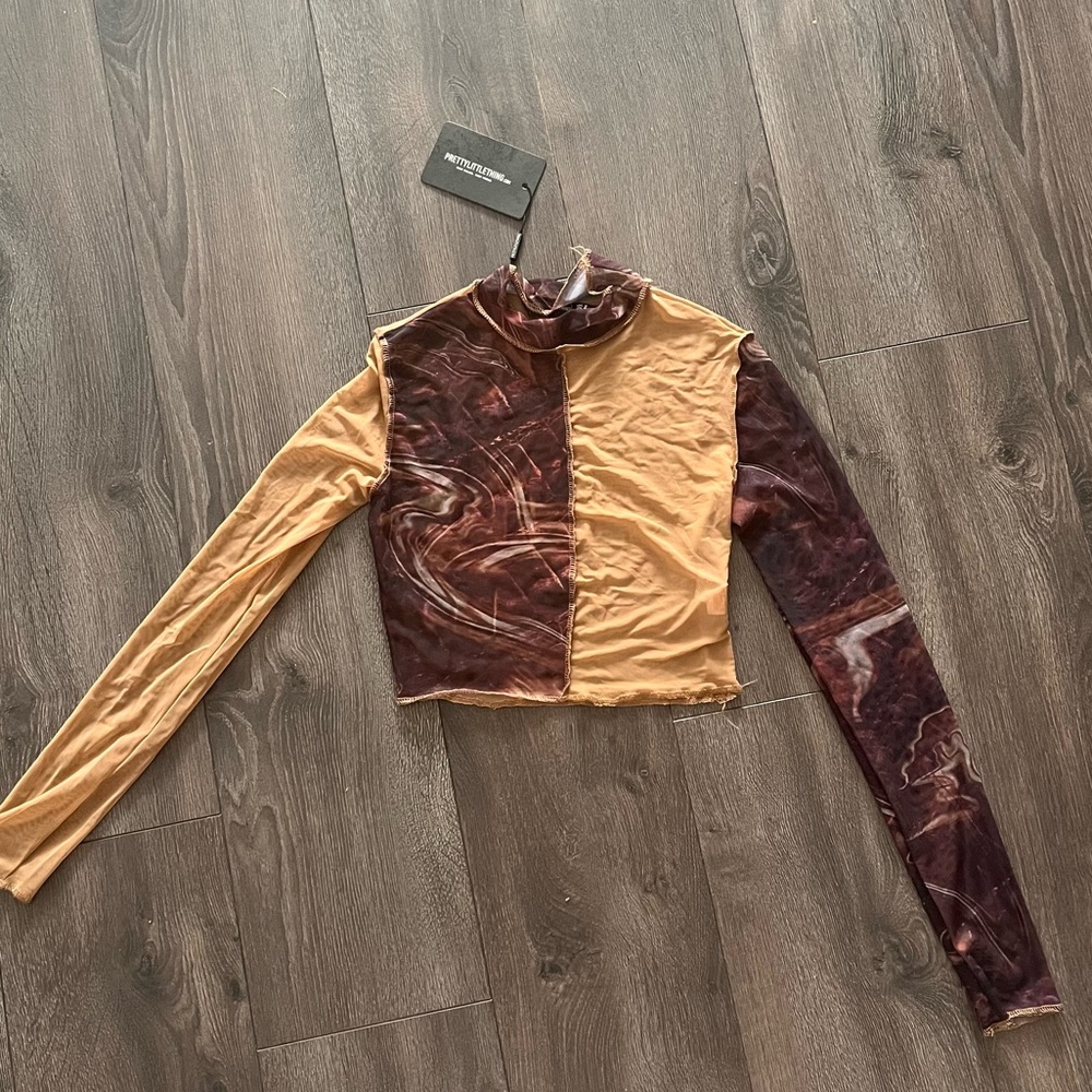Long sleeve mesh shirt